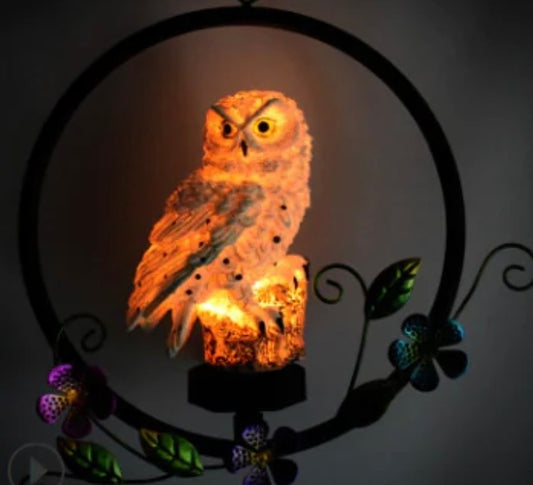 Solar Owl LED Hanging Light
