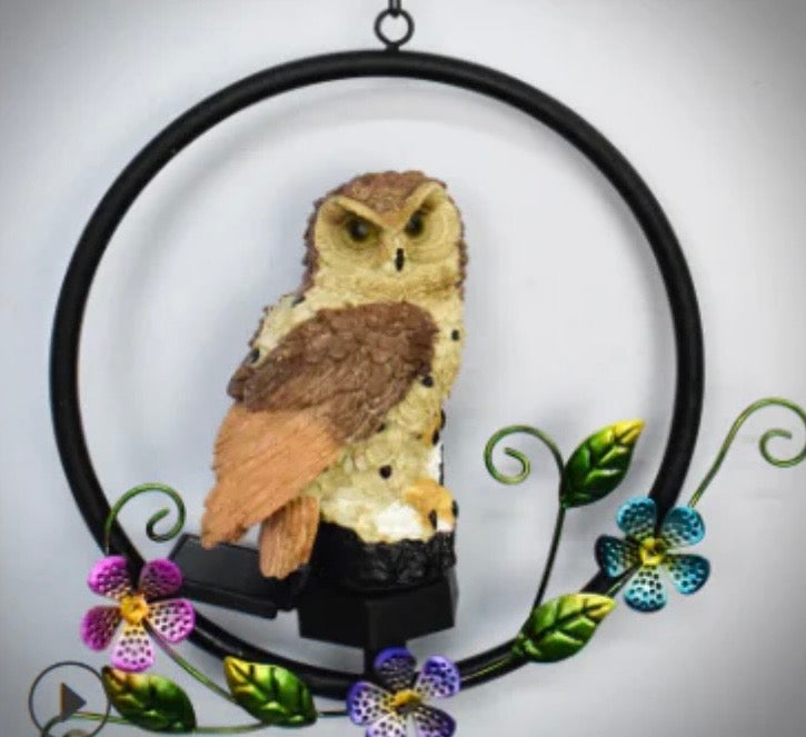 Solar Owl LED Hanging Light