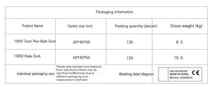 Plush Sound Duck Dog Toy