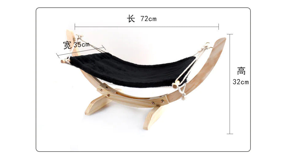 Cat Hammock, Solid Wood Bed, Pet Supplies
