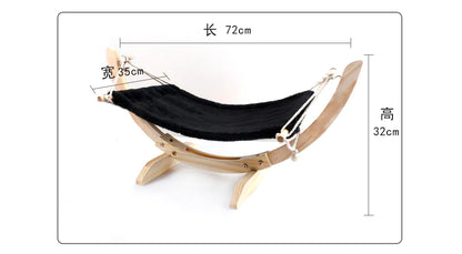 Cat Hammock, Solid Wood Bed, Pet Supplies